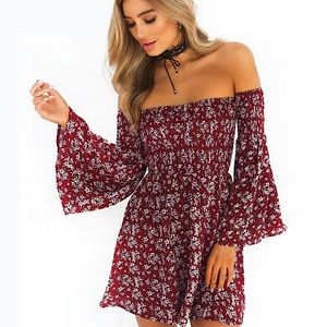 NWOT Floral Off the Shoulder Dress